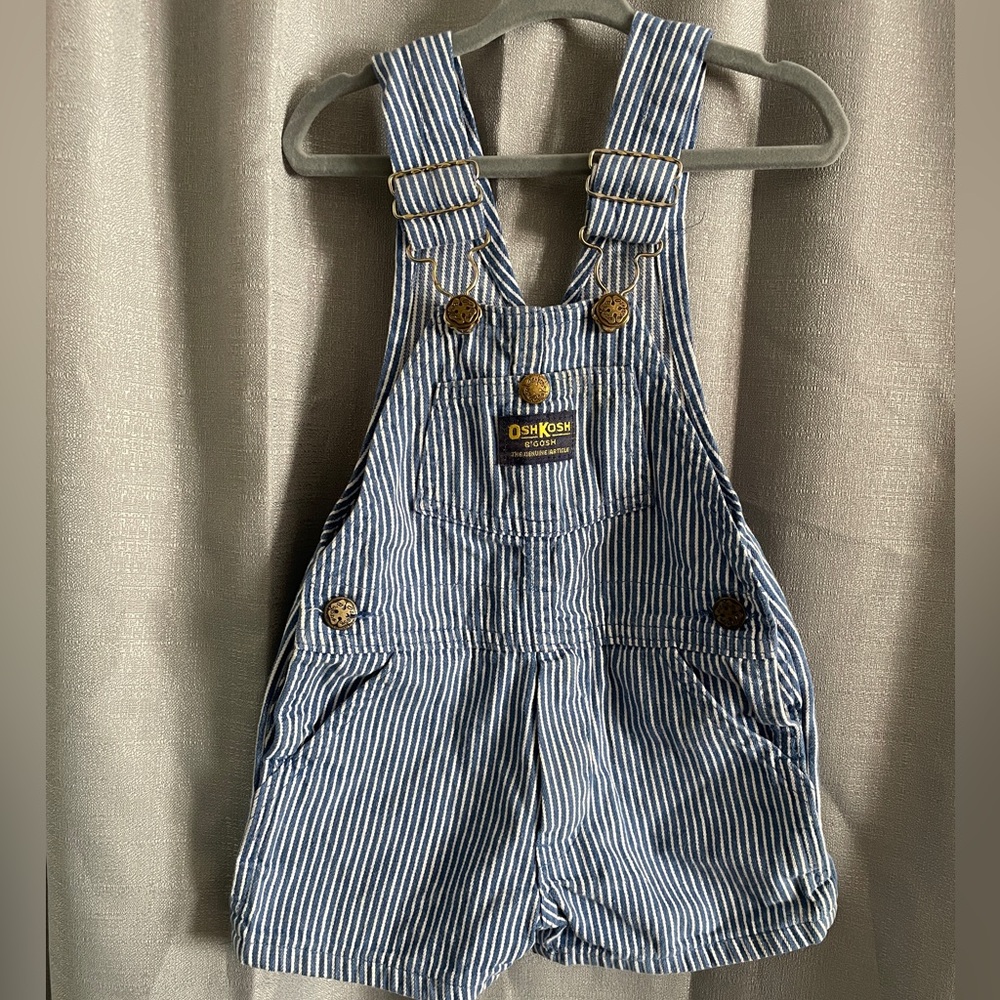 OshKosh B'gosh Blue Striped Kids Overalls